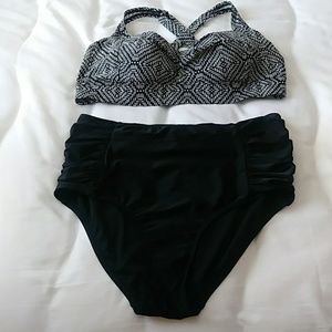 2 piece retro style Swimsuit By Ava Viv 16-18